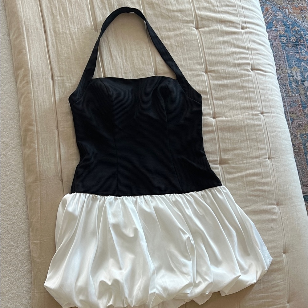 City Studio Black and White Mini Dress